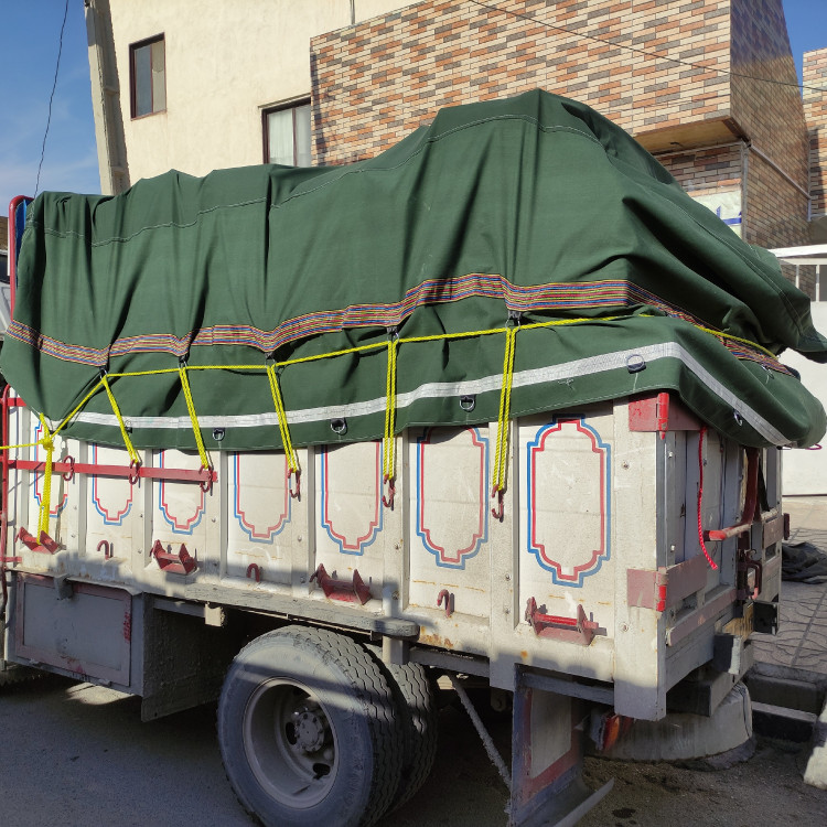 چادر خاور سایز 7 در 5 برزنت اصلی گلشن پاکستان ضخیم ( 9لا) صددرصد ضداب رنگ مشکی