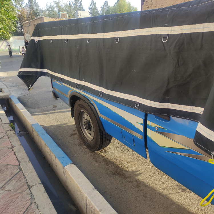 چادر برزنت گلشن پاکستانی رنگ مشکی نیسان 16 متری تره باری برزنت درجه یک